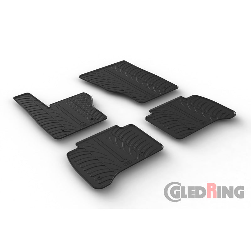 Gledring, gummimattor, Passar för Range Rover Sport 7/2013- (T-profil 4 delar + clips)