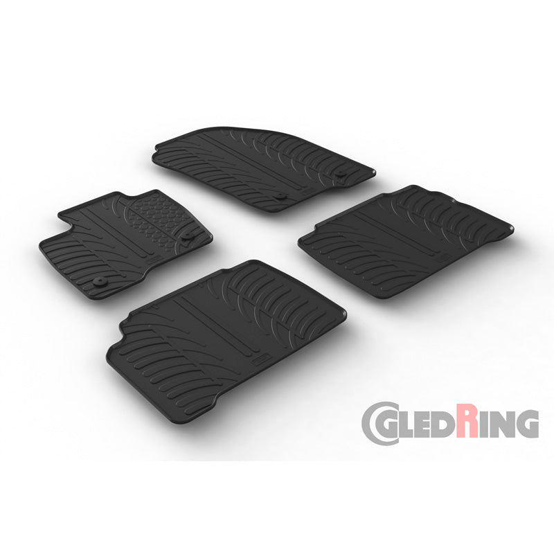 Gledring, Gummimattor, passar Ford S-Max 6/2015- & Galaxy 8/2015- (T-profil 4 delar + klämma)