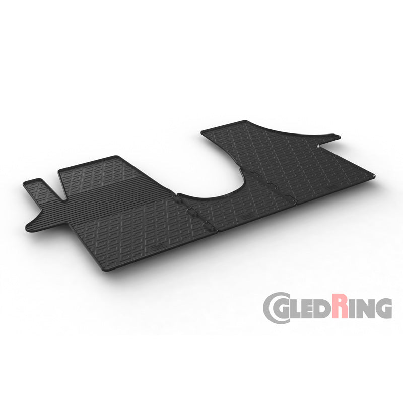 Gledring, Gummimattor, passar Volkswagen Transporter T5 2003-2015 & T6 2015-2020 (TK-profil 3-delar)