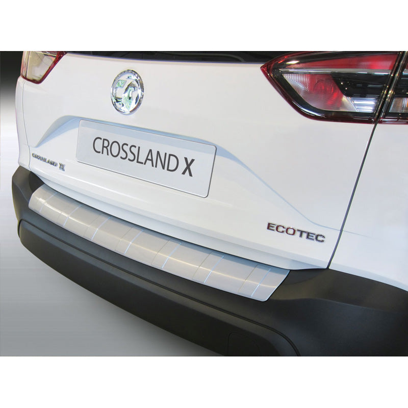 RGM, Bakre stötfångarskydd, ABS-plast, passar Opel Crossland X 2017- Silver 'Ribbed'