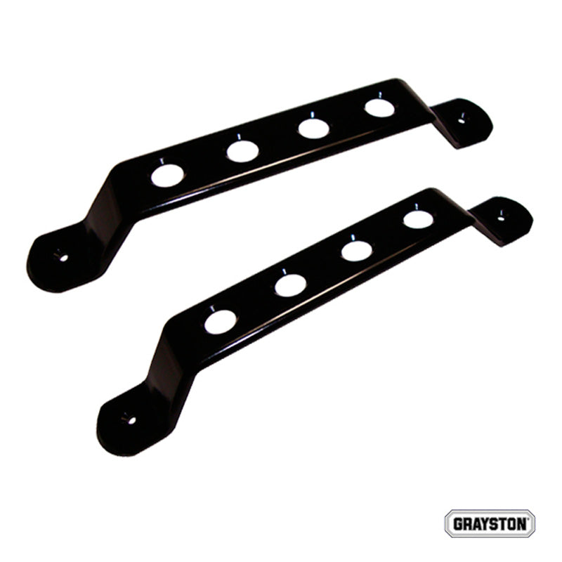 Grayston, Set universal Racing dörrhandtag - svart aluminium