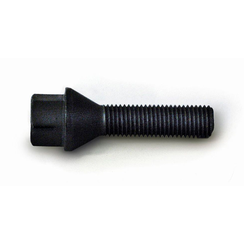 HR, Hjulbult Taper-Head M12x1,50 - längd 28mm - Svart