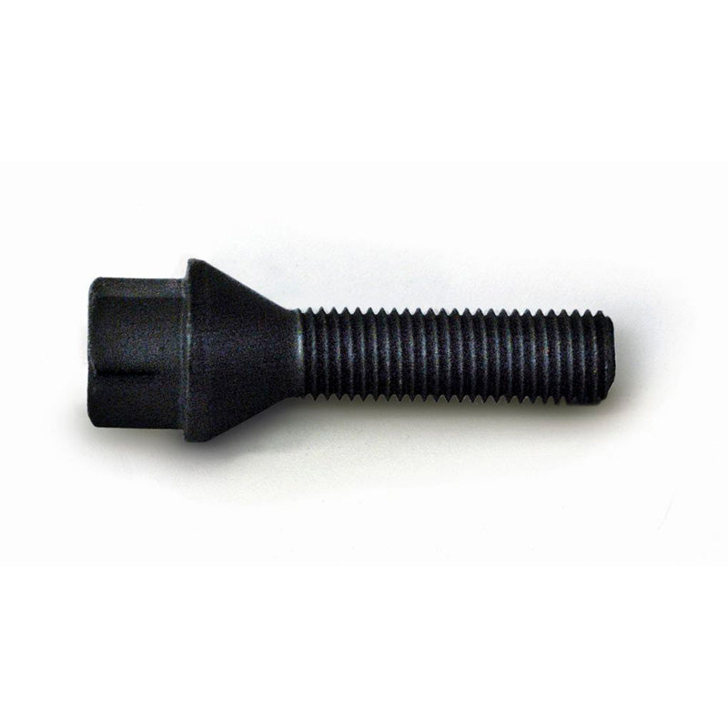 HR, Hjulbult Taper-Head M12x1,50 - längd 38 mm - Svart