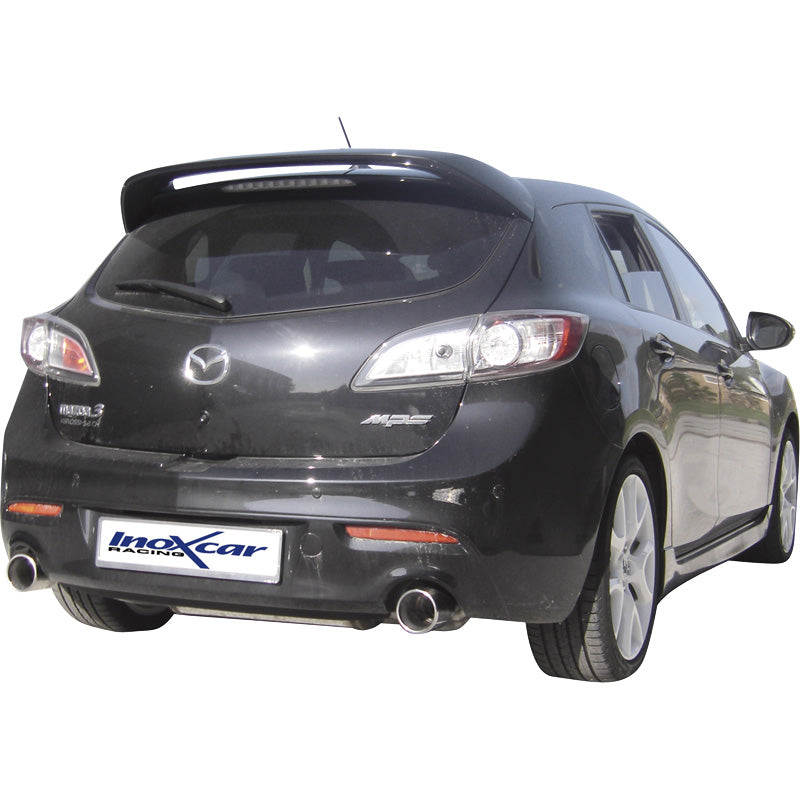 InoXcar, Dubbelt avgassystem, passar Mazda 3 2.3Di MPS (260HP) 2010- Vänster/Höger 102mm