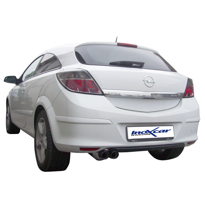 InoXcar, Sportavgassystem, passar Opel Astra H GTC 1.6T (180HP) 2007- 2x70mm Racing