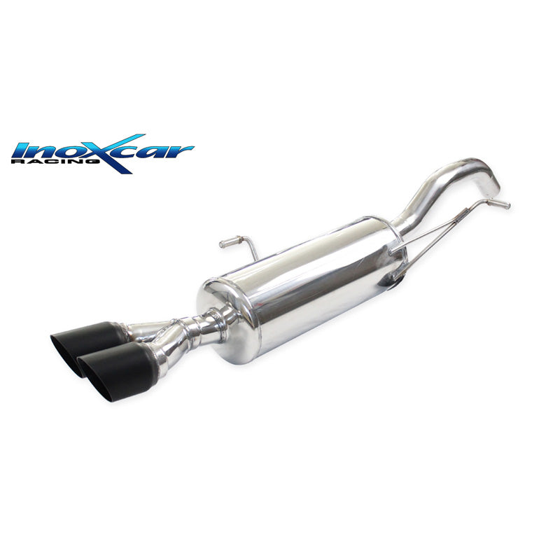 InoXcar, Sportavgassystem, passar Peugeot RCZ 1.6 THP 156hk 2010- 2x80mm Keramik Svart