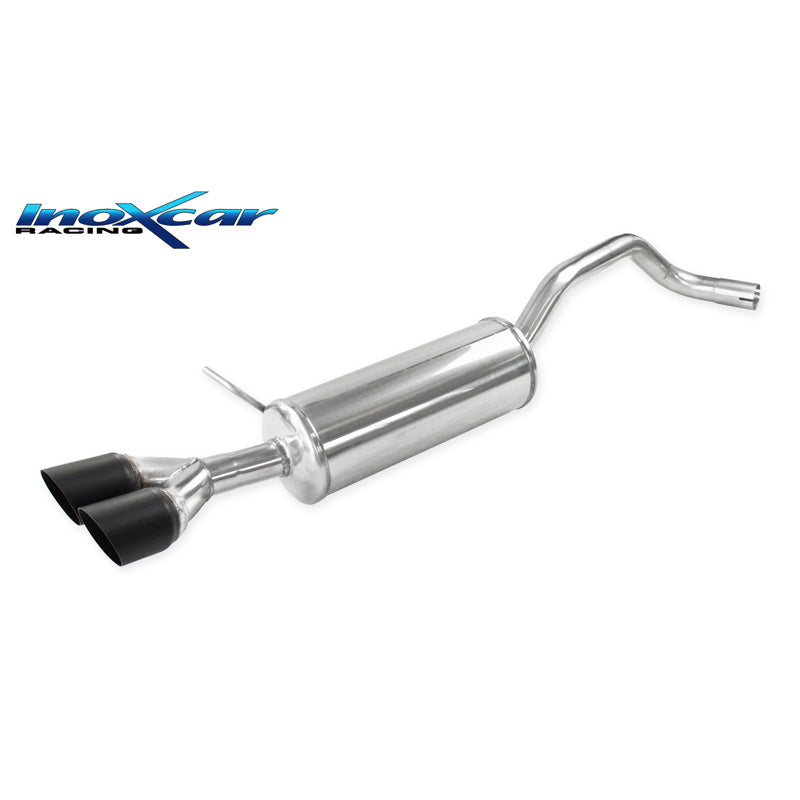 InoXcar, Sportavgassystem, passar Seat Ibiza SC (6J) 1.2 Tsi FR 110hk 2015- 2x80mm Keramik Svart