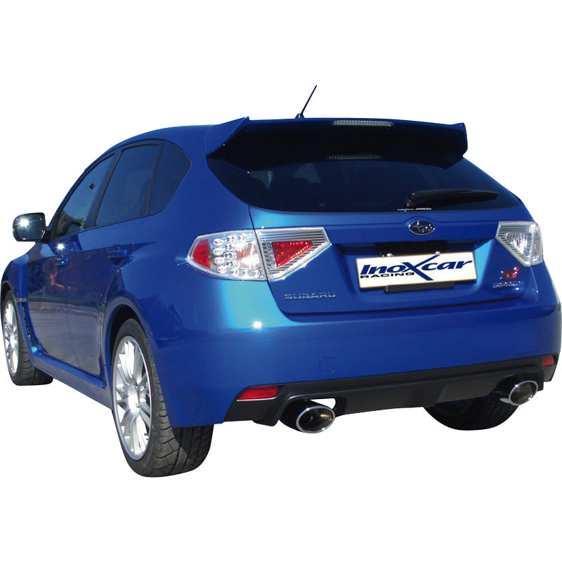 InoXcar, Dubbelt sportavgassystemsystem, passar Subaru Impreza 2.5 WRX STi (300HP) 2008- Vänster/Höger 150x105mm