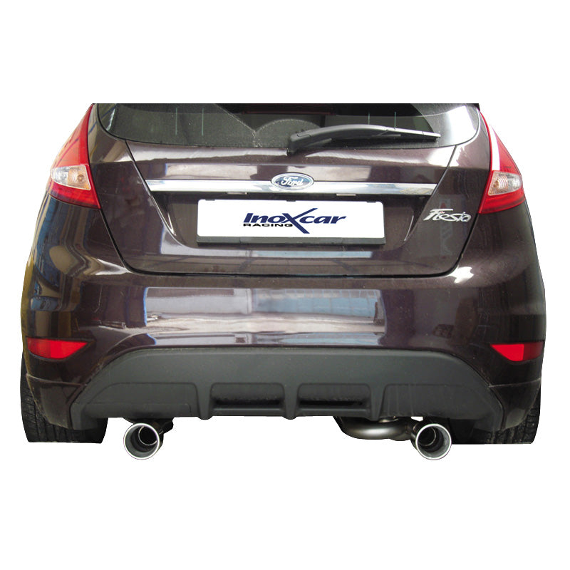 InoXcar, Dubbelt sportavgassystem, passar Ford Fiesta VII 1.6 (120HP) 9/2008- 102mm