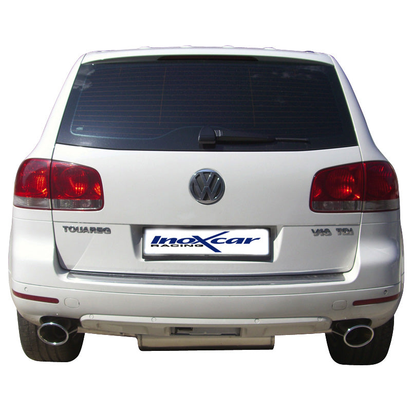 InoXcar, Dubbla sportavgassystem, passar Volkswagen Touareg 5.0 V10 TDi (313HP) 2007- 150x105mm