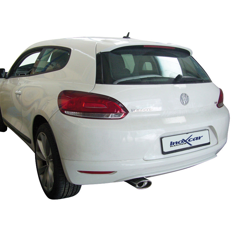 InoXcar, Sportavgassystem, passar Volkswagen Scirocco 1.4 TSi (122HP) 2008- 120x80 Oblique