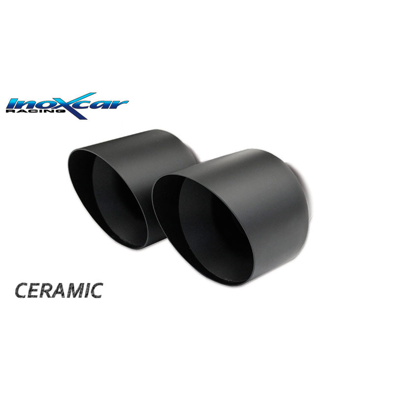 InoXcar, Sportavgassystem, passar Volkswagen Scirocco 2.0 TDi 140hk 2008- 2x80mm Ceramic Black