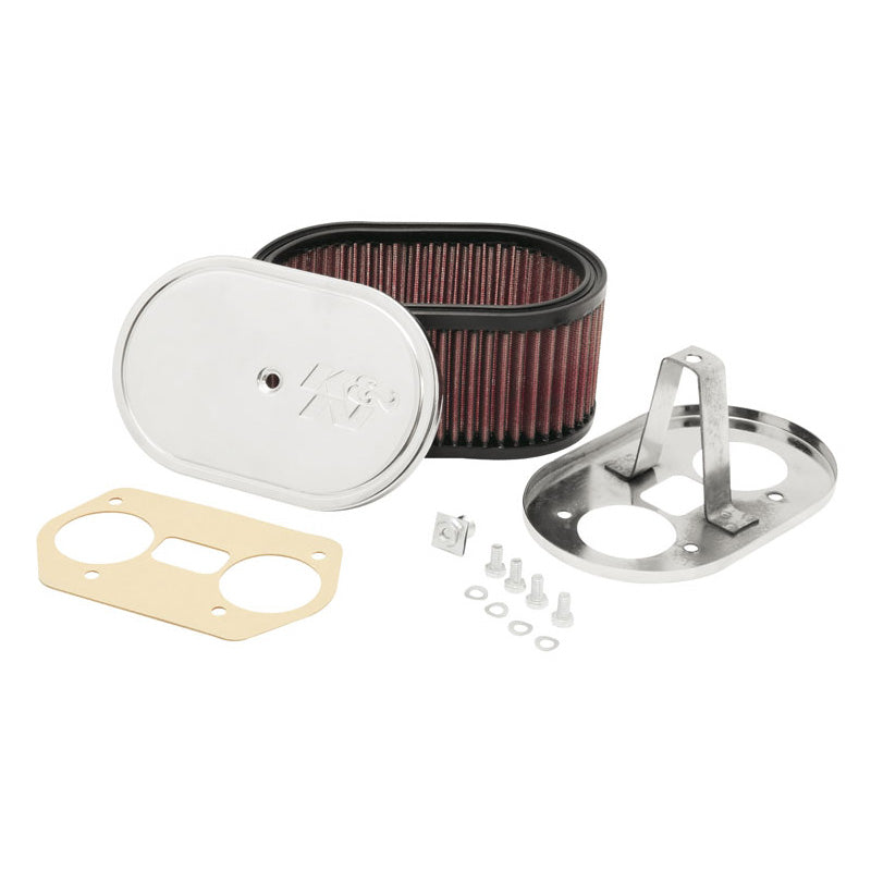 K&N Custom Racing Assembly Small Oval, passar Weber 36/40/44 IDF/IDA, Monteringshöjd 85 mm (56-1170)