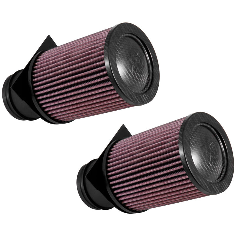 K&N Panelfilter, passar Audi R8 5.2 V10 (Automatisk) 2014-2015 / R8 5.2 V10 2017- & Lamborghini Huracan 5.2 V10 2015- (set om 2) (E-0658)