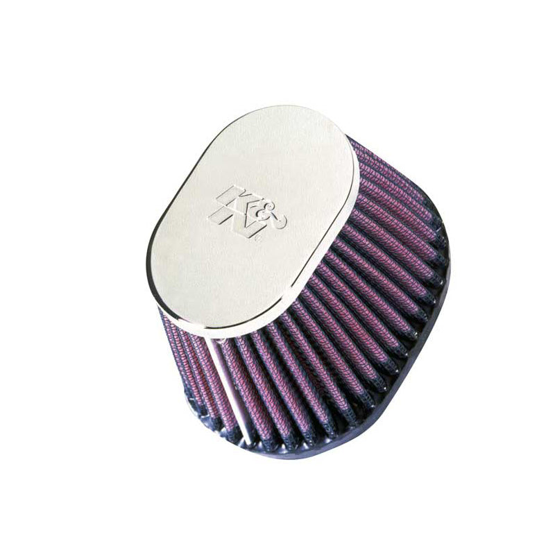 K&N Universal Oval Air Filter 54 mm fläns, 102 mm x 76 mm bas, 76 mm x 51 mm topp, 70 mm höjd (RC-0981)