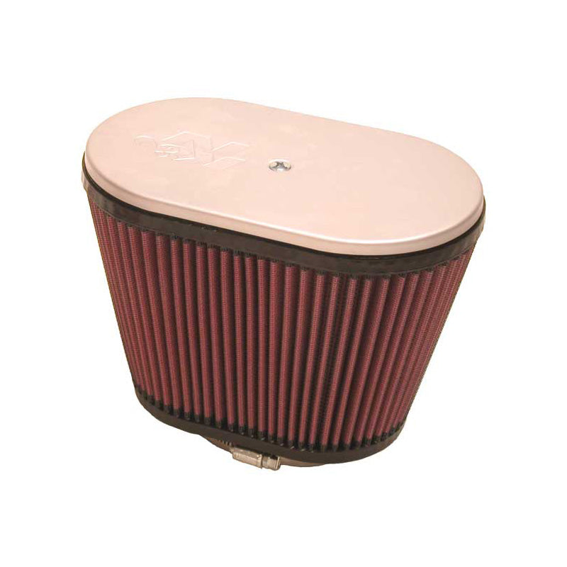 K&N Universal Oval Air Filter för Hilborn Q, 57 mm dubbel fläns, 229 mm x 140 mm, 159 mm höjd (RD-4400)