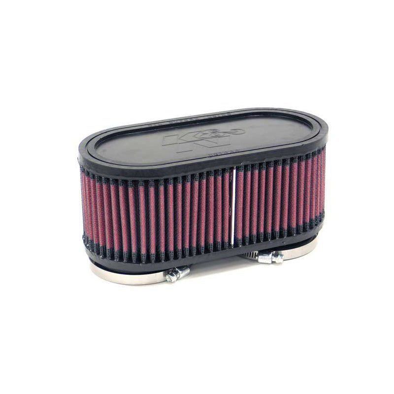 K&N Universal Oval Air Filter 60 mm dubbelfläns, 187 mm x 92 mm, 76 mm höjd (RU-2970)