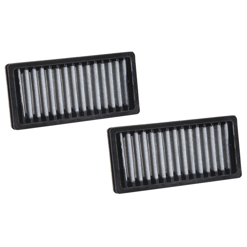 K&N kabinluftfilter (2 stycken), passar Jeep Wrangler 2.8, 3.6, 3.8 2011-2017 (VF1010)