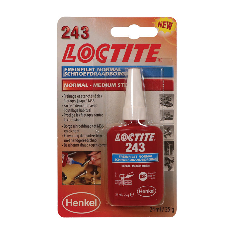 Loctite, 243 Threadlocker medelstyrka (blå) 24ml