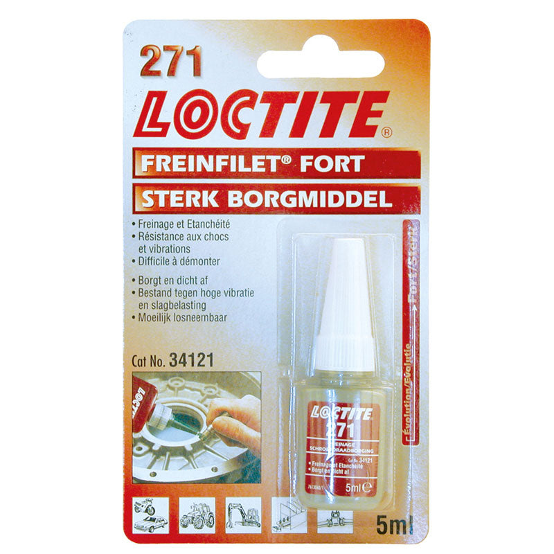 Loctite, 271 Threadlocker höghållfast (röd) 5ml