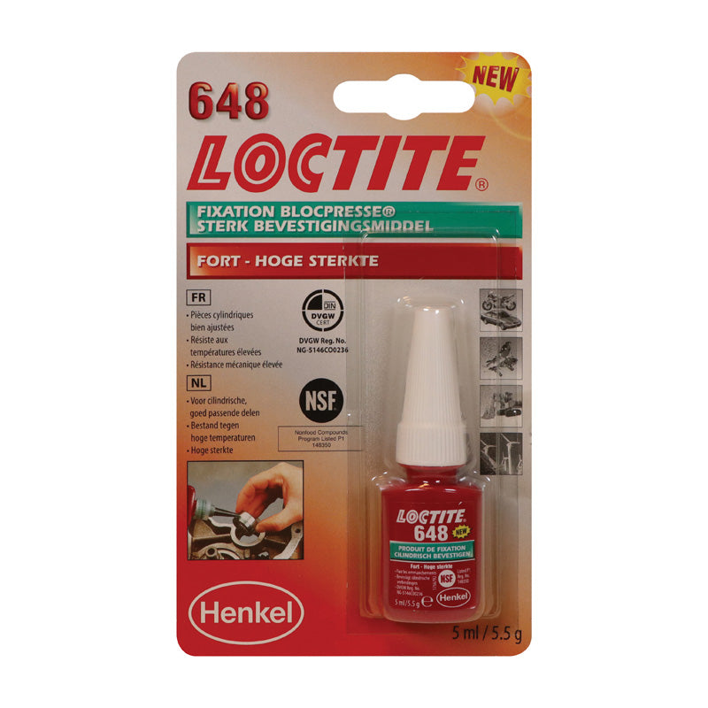 Loctite, 648 Hållarmassa - höghållfast (grön) 5ml