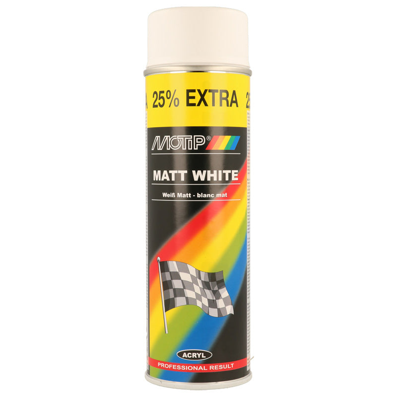 Motip, Rallye Lack - Vit matt - 500ml