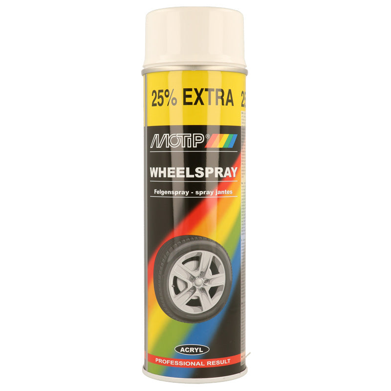 Motip, Wheel Spray - Vit - 500ml