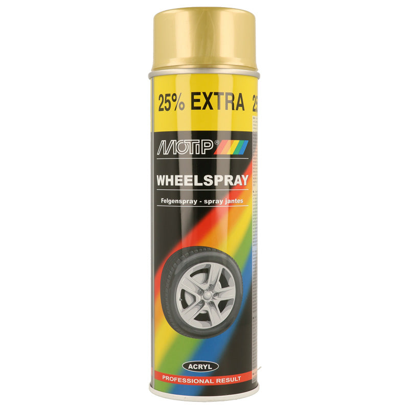 Motip, Wheel Spray - Guld - 500ml