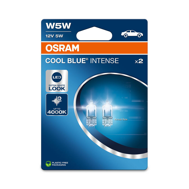 Osram, Cool Blue Intense Xenon-lampor - T10 - 12V/5W - set om 2 st.