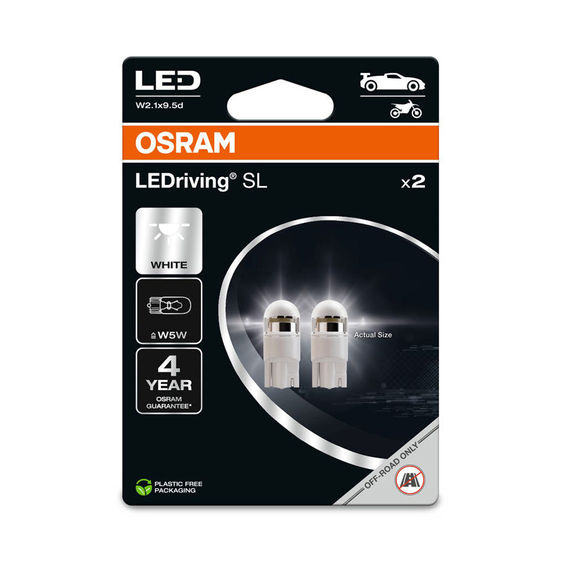 Osram, LEDriving SL W5W - T10 - Cool White - 12V - Set om 2 (6000K)