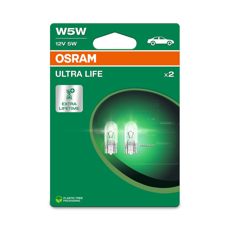 Osram, Ultra Life Halogenlampor - T10 - 12V/5W - 2 st.