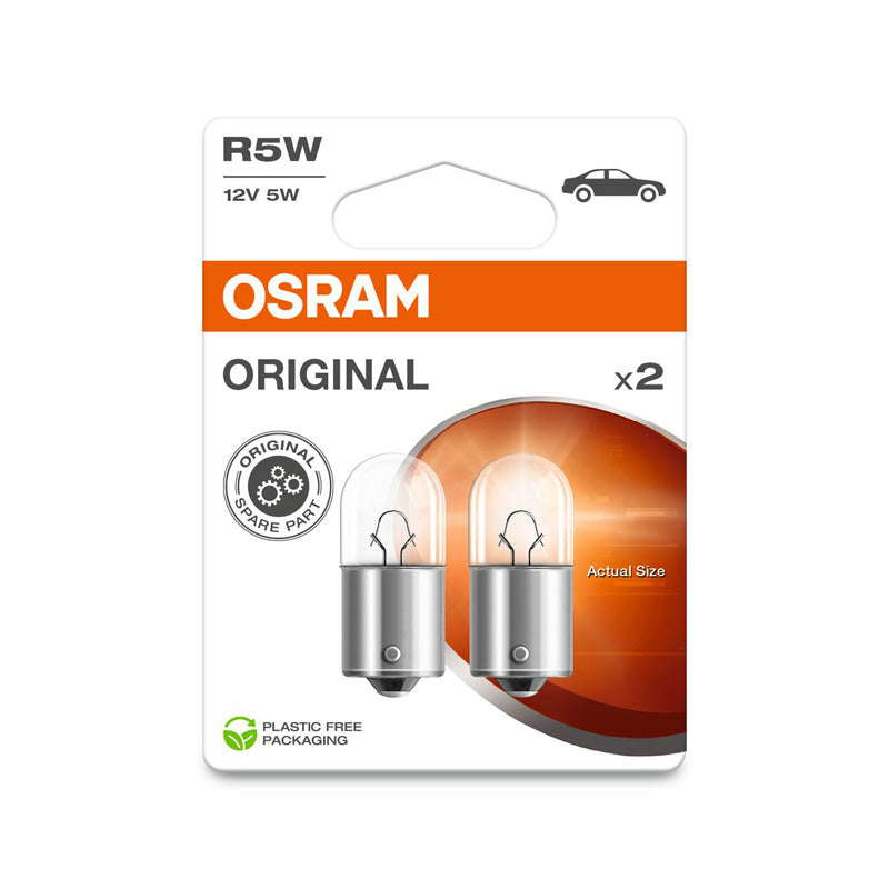 Osram, Original halogenlampor - BA15S R5W - 12V/5W - Set med 2 st.