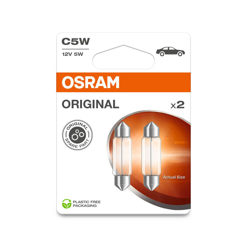 Osram, Original halogenlampor - Pinol 36mm 12/5W - Set med 2 st.