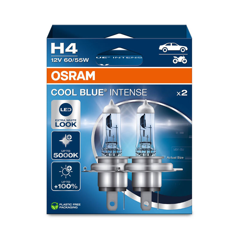 Osram, Cool Blue Intense H4 Halogenlampor - 12V/60-55W - Set med 2 st.