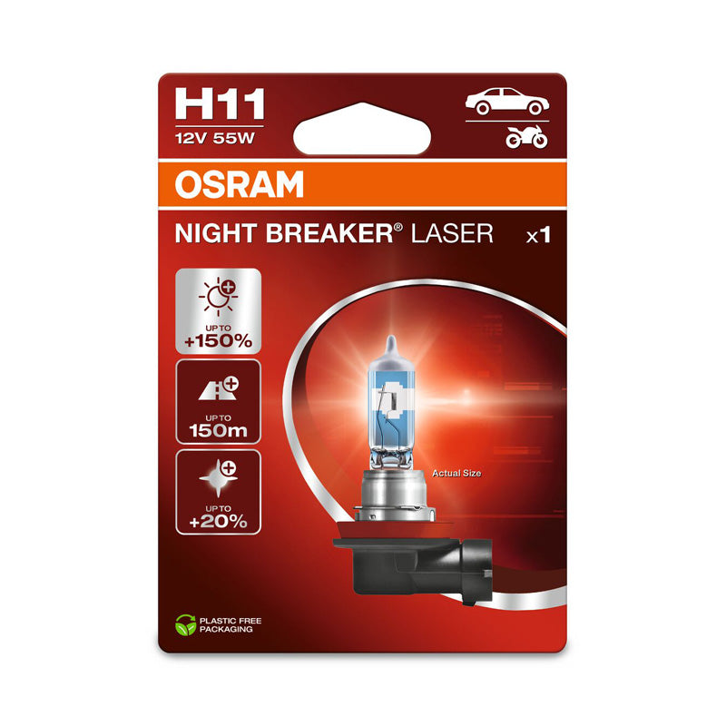 Osram, Night Breaker Laser Halogen glödlampa H11 - 12V/55W - Ett stycke