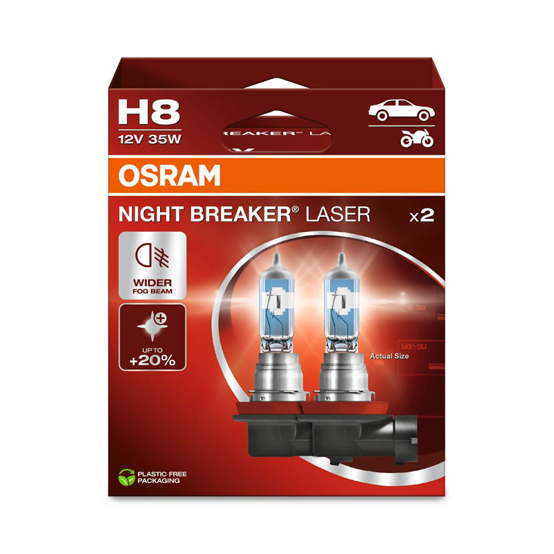 Osram, Night Breaker Laser Halogenlampor - H8 - 12V/35W - 2 st.