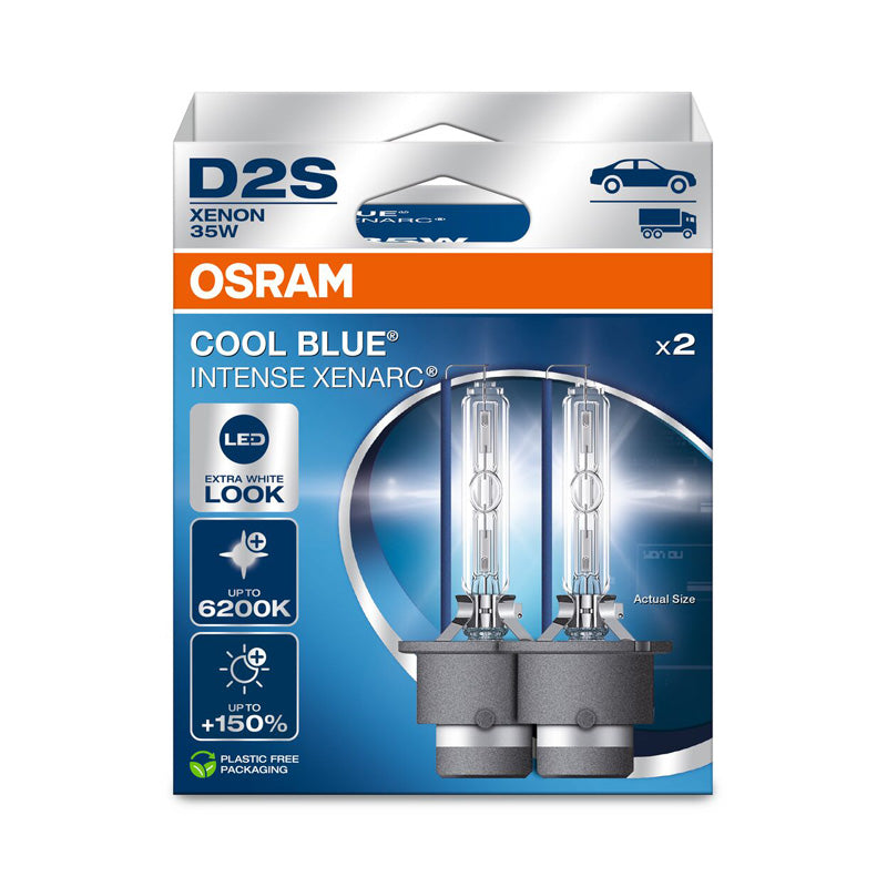 Osram, XENARC Cool Blue Intense Xenon-lampor - D2S - 12V/35W - Set om 2 (upp till 6200K)