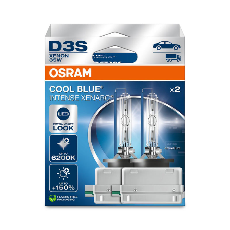 Osram, Xenarc Cool Blue Intense Xenon-lampor - D3S - 12V/35W - Set med 2 - Upp till 6200K