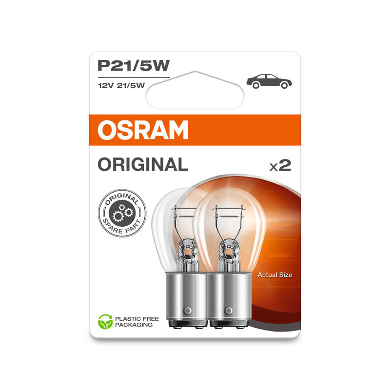 Osram, Original halogenlampor - BAY15D - 12V/21-5W - Set med 2 st.