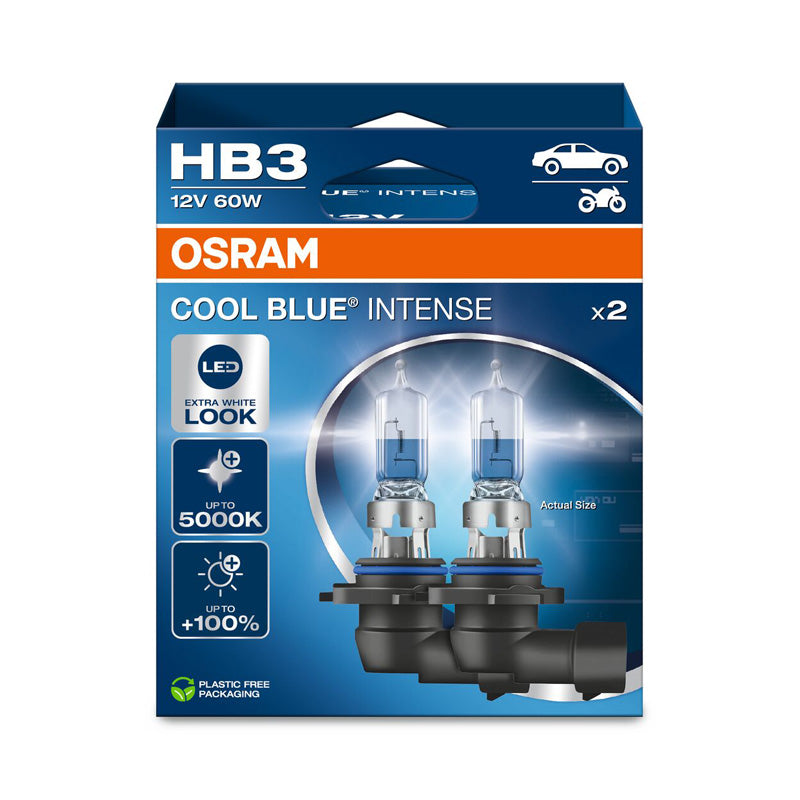 Osram, Cool Blue Intense Halogenlampor - HB3 (9005) - 12V/60W - Set med 2 st.