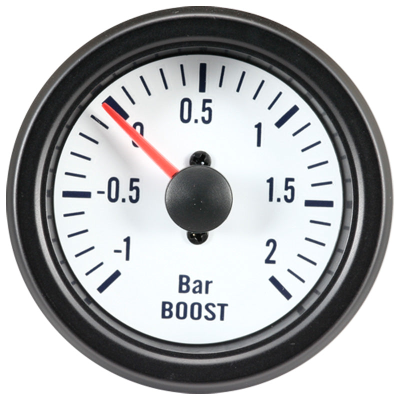 AutoStyle, Turbo Manometer 52mm - Klassisk Vit