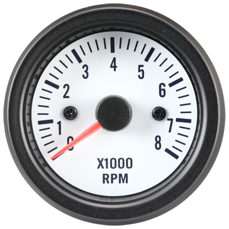 AutoStyle, Classic White Performance Varvräknare - 52mm - Upp till 8000rpm