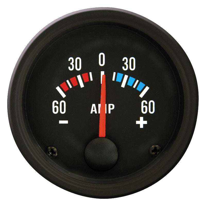 AutoStyle, Ampere Meter - 52mm - Svart - 60&gt;+60