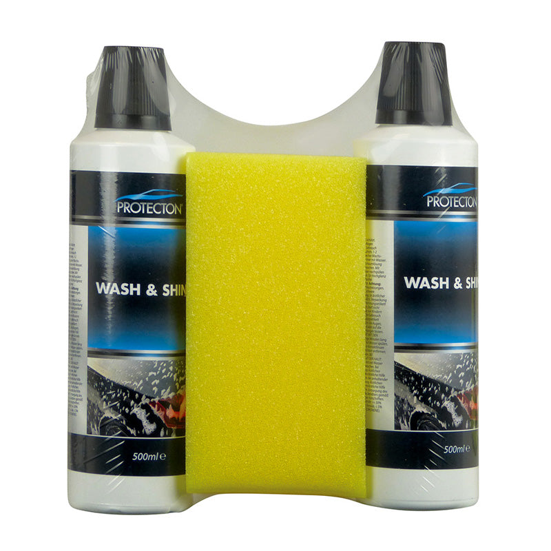 Protecton, Wash & Shine Set - 2x 500ml med svamp