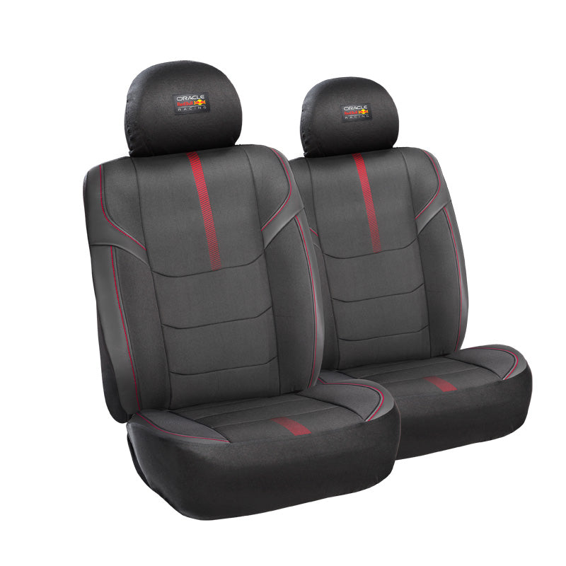 Red Bull Racing Universal Seat Cover Set Pro - 6-delat set - Svart/Röd - passar sidokrockkuddar