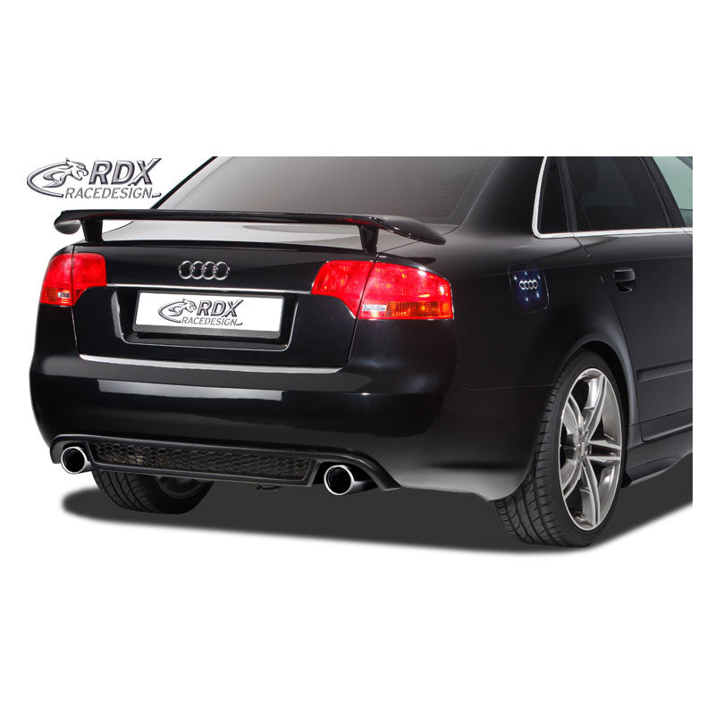 RDX RaceDesign, Bakre stötfångare kjol (mitten), passar Audi A4 B7 2005-2008 (PU)