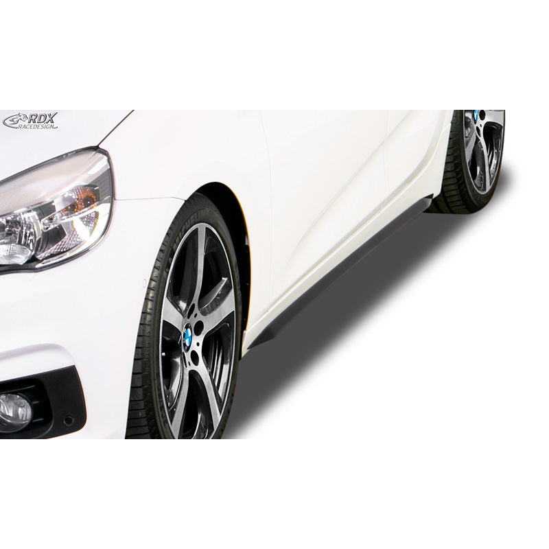 RDX Racedesign, Sidokjolar, Slim, passar BMW 2-serie F45/F46 Active & Gran Tourer 2015- (ABS blanksvart)