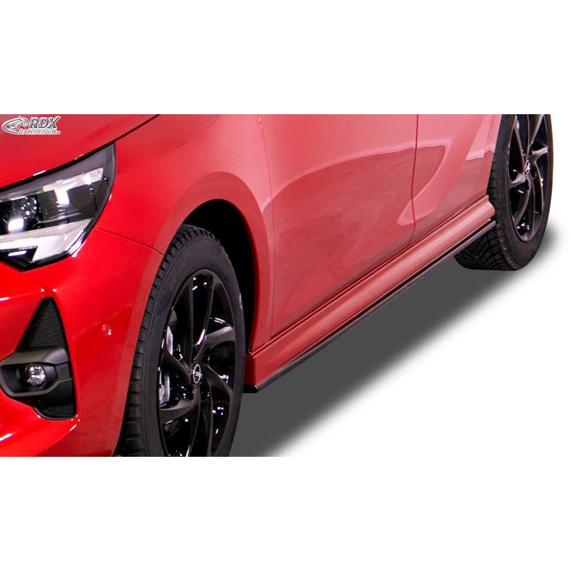 RDX RaceDesign, sidokjolar, passar Opel Corsa F 2019- 'Edition' (ABS)