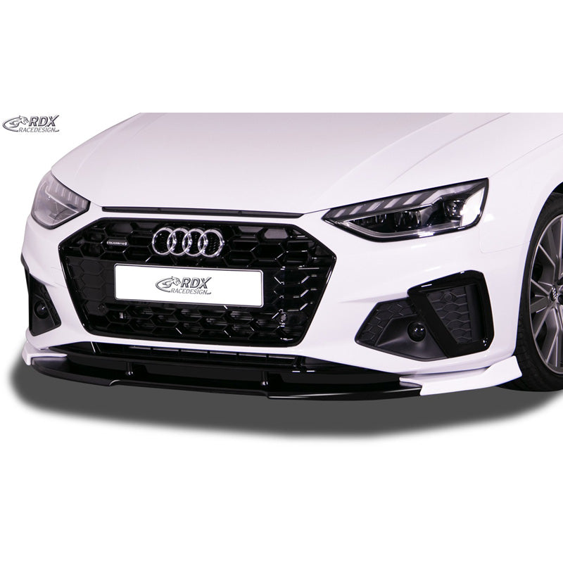 RDX RaceDesign, Frontspoiler Vario-X, passar Audi A4 (B9) FL 2019- S-Line & S4-Front stötfångare (PU)