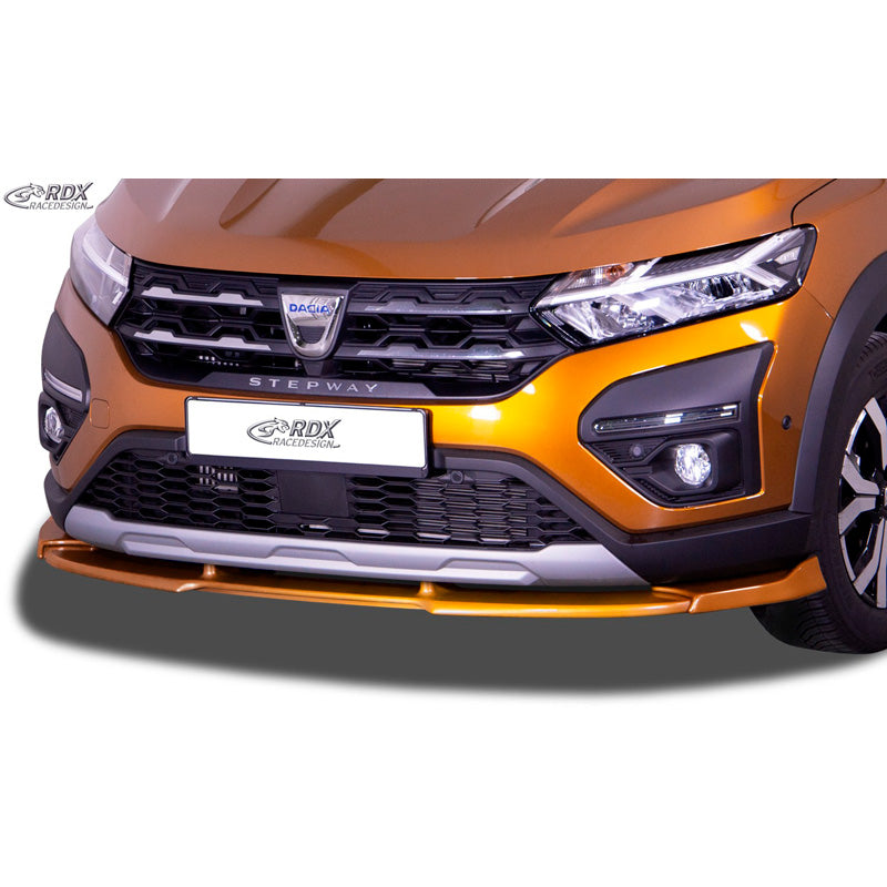 RDX RaceDesign, frontspoiler Vario-X, passar Dacia Sandero Stepway III 2021- (PU)